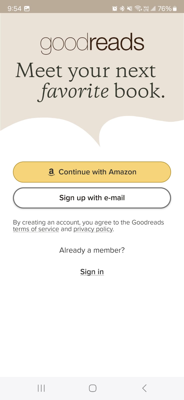 Goodreads Screenshot