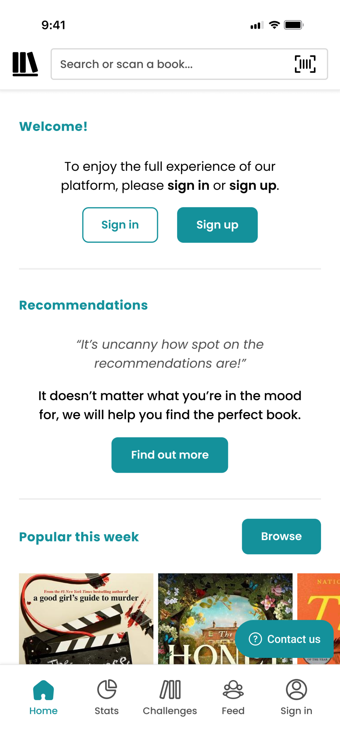 The Story Graph - Homepage - Not logged