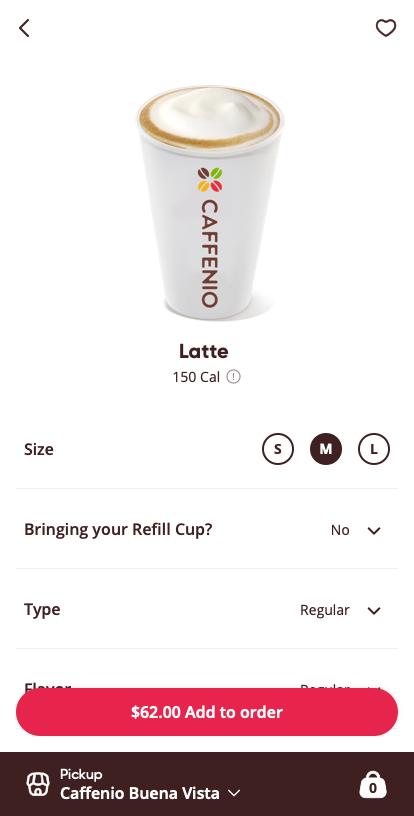 Caffenio Final Design Product Page Latte
