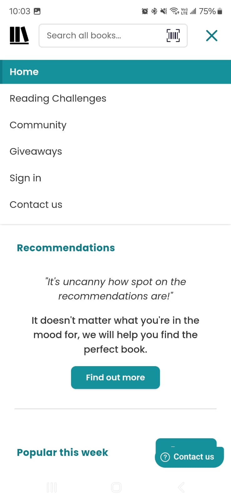 Goodread Screenshot